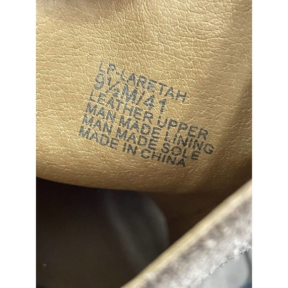 Lucky Brand Laretah Taupe Suede Leather Open Toe High‎ Heel Ankle Boots Size 9.5 - Picture 3 of 13